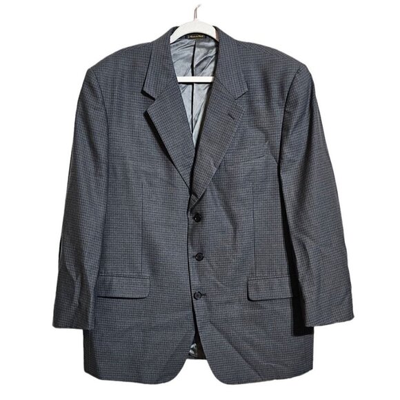Principe made in Italy gray check Super 110 wool jacket blazer - Picture 1 of 10